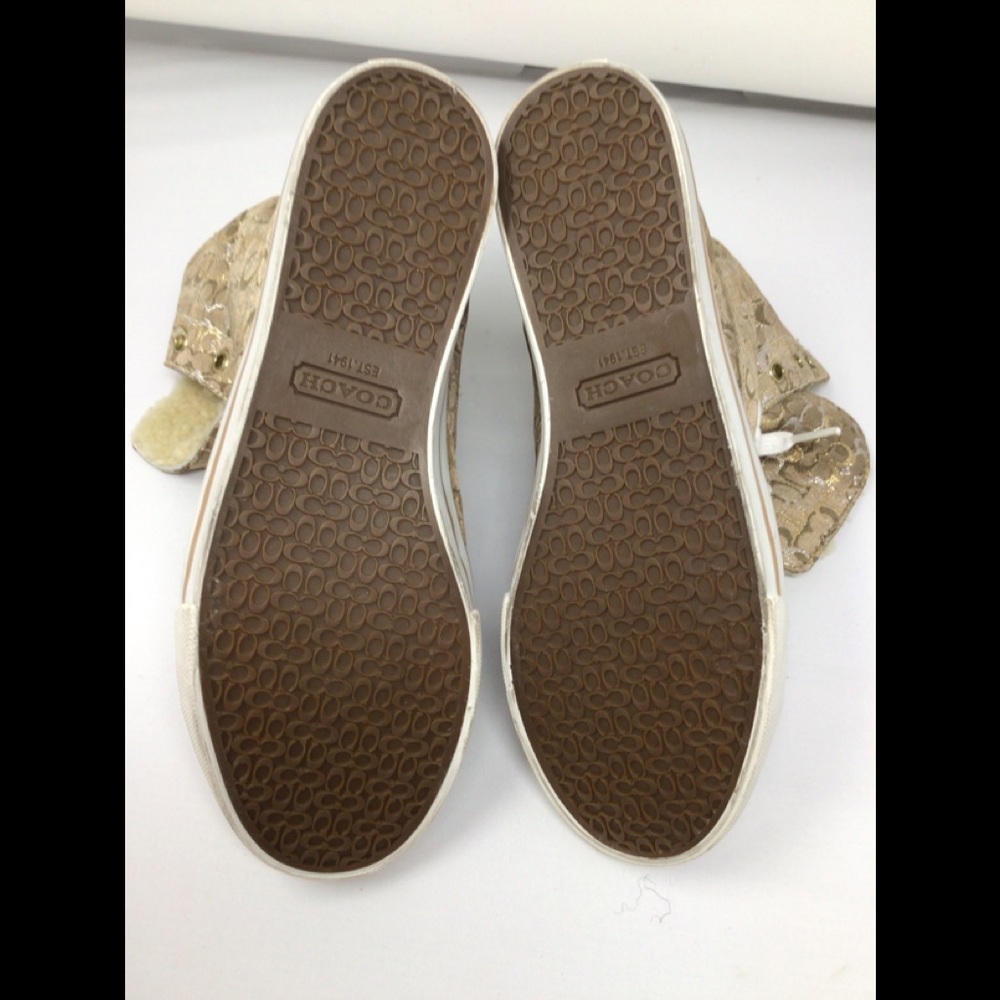 Coach High Top Bonney Shearling Sneakers womens - Picture 8 of 10